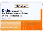 DICLO-RATIOPHARM bei Schmerzen u.Fieber 25 mg FTA 20 St.