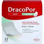 DRACOPOR sensitiv 8x10 cm steril m.Silikonkleber 25 St.