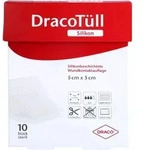 DRACOT&Uuml;LL Silik.5x5cm silikonbesch.Wundkont.Aufl. 10 St.
