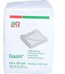 GAZIN Mullkomp.10x10 cm unsteril 8fach Op 100 St.