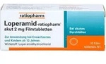 LOPERAMID-ratiopharm akut 2 mg Filmtabletten 10 St.
