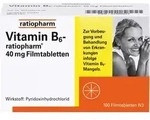 VITAMIN B6-RATIOPHARM 40 mg Filmtabletten 100 St.