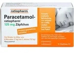 PARACETAMOL-ratiopharm 125 mg Z&auml;pfchen 10 St.