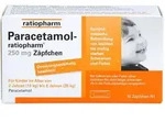 PARACETAMOL-ratiopharm 250 mg Z&auml;pfchen 10 St.