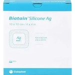BIATAIN Silicone Ag Schaumverband 10x10 cm 5 St.