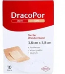 DRACOPOR Wundverband 3,8x3,8 cm steril hautfarben 10 St.