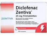 DICLOFENAC Zentiva 25 mg Filmtabletten 10 St.