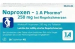 NAPROXEN-1A Pharma 250 mg b.Regelschmerzen Tabl. 30 St.
