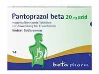 PANTOPRAZOL beta 20 mg acid magensaftres.Tabletten 14 St.