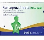 PANTOPRAZOL beta 20 mg acid magensaftres.Tabletten 14 St.
