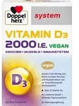 DOPPELHERZ Vitamin D3 2000 I.E. vegan system Tabl. 60 St. (26,2 g)