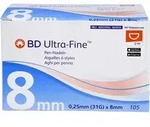 BD ULTRA-FINE Pen-Nadeln 8 mm 31 G 0,25 mm 105 St.