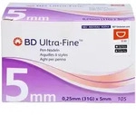 BD ULTRA-FINE Pen-Nadeln 5 mm 31 G 0,25 mm 105 St.
