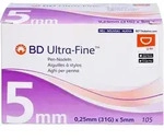 BD ULTRA-FINE Pen-Nadeln 5 mm 31 G 0,25 mm 105 St.