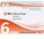 BD ULTRA-FINE Pen-Nadeln 6 mm 31 G 0,25 mm 105 St.