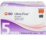BD ULTRA-FINE Pen-Nadeln 5 mm 31 G 0,25 mm 105 St.