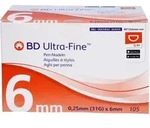 BD ULTRA-FINE Pen-Nadeln 6 mm 31 G 0,25 mm 105 St.