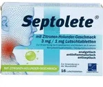 SEPTOLETE m.Zitronen-Holund.Geschm.3mg/1mg Lut.-T. 16 St.
