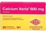 CALCIUM VERLA 600 mg Filmtabletten 20 St.