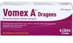 VOMEX A Dragees 50 mg &uuml;berzogene Tabletten 10 St.