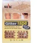NASARA Gitter Tape Type B 2,8x3,6 cm 20x6 Pflaster 120 St.