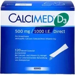 CALCIMED D3 500 mg/1000 I.E. Direct Granulat 120 St.