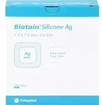 BIATAIN Silicone Ag Schaumverband 7,5x7,5 cm 5 St.