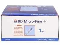 BD MICRO-FINE+ Insulinspr.1 ml U100 12,7 mm 100 ml