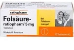FOLS&Auml;URE-RATIOPHARM 5 mg Tabletten 50 St.