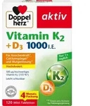 DOPPELHERZ Vitamin K2+D3 1000 I.E. Tabletten 120 St.