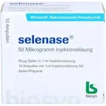 SELENASE 50 Mikrogramm Injektionsl&ouml;sung 10 ml