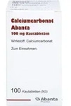 CALCIUMCARBONAT ABANTA 500 mg Kautabletten 100 St.