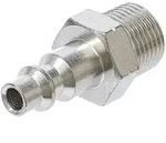 BGS 7064 Druckluft Stecknippel 10mm (3/8") Au&szlig;engewinde USA Frankreich