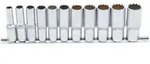 BGS 5252 Satz Steckschl&uuml;sseleins&auml;tze Zw&ouml;lfkant tief Antrieb Innenvierkant 10mm