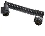 ProPlus 343539 Spiralkabel 3,5 Meter aus PVC 13 Adern mit 2 Steckern 13 polig