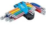 BGS 74457 Satz Winkelschl&uuml;ssel Multicolour kurz T-Profil (f&uuml;r Torx) T10 - T50...