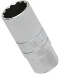 BGS 2386 Z&uuml;ndkerzen Einsatz Zw&ouml;lfkant SW 21mm mit Haltegummi Antrieb 12,5mm (1/2")