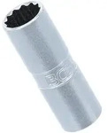 BGS 2385 Z&uuml;ndkerzen Einsatz Zw&ouml;lfkant mit Haltegummi SW 16mm Antrieb 12,5mm (1/2")