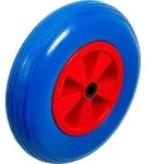 BGS DIY 80656 Schubkarrenrad PU rot / blau &Oslash;400mm pannensicher