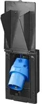 ProPlus 373505BK CEE Einspeisestecker Einbau rechteckig schwarz Einbaustecker