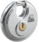 BASI 6100-7001-704 Rundb&uuml;gel Vorh&auml;ngeschloss RVS 610 Edelstahl &Oslash;70mm