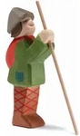 OSTHEIMER 40502 Hirte stehend mit Stab aus Holz H&ouml;he 15cm Weihnachten...