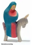 OSTHEIMER 4038 Set Maria auf Esel reitend aus Holz H&ouml;he 16cm Weihnachten