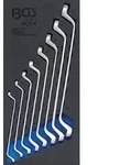 BGS 4084 Satz Doppelringschl&uuml;ssel tief gekr&ouml;pft Werkstattwageneinlage 1/3 SW 6x7 -