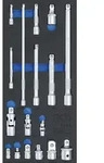 BGS 4144 Satz Verl&auml;ngerungen, Adapter & Gelenke Werkstattwageneinlage 1/3