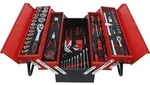 BGS DIY 6056 Werkzeugkoffer Metall mit Sortiment an Werkzeugen 86 teilig