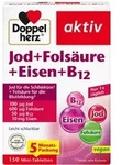 DOPPELHERZ Jod+Fols&auml;ure+Eisen+B12 Tabletten 150 St