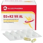 D3 + K2 Vit AL 4000 I.E. / 80 &mu;g Kapseln f&uuml;r starke Knochen 90 St
