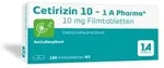 CETIRIZIN 10-1A Pharma Filmtabletten 100 St