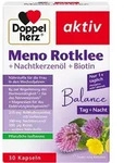 DOPPELHERZ Meno Rotklee+Nachtkerzen&ouml;l+Biotin Kaps. 30 St